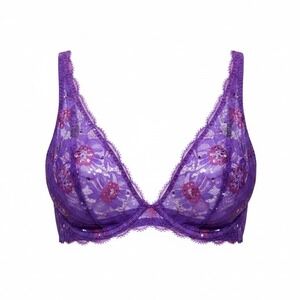 Simone Perele 34D Purple Underwire Lace Bra NWT